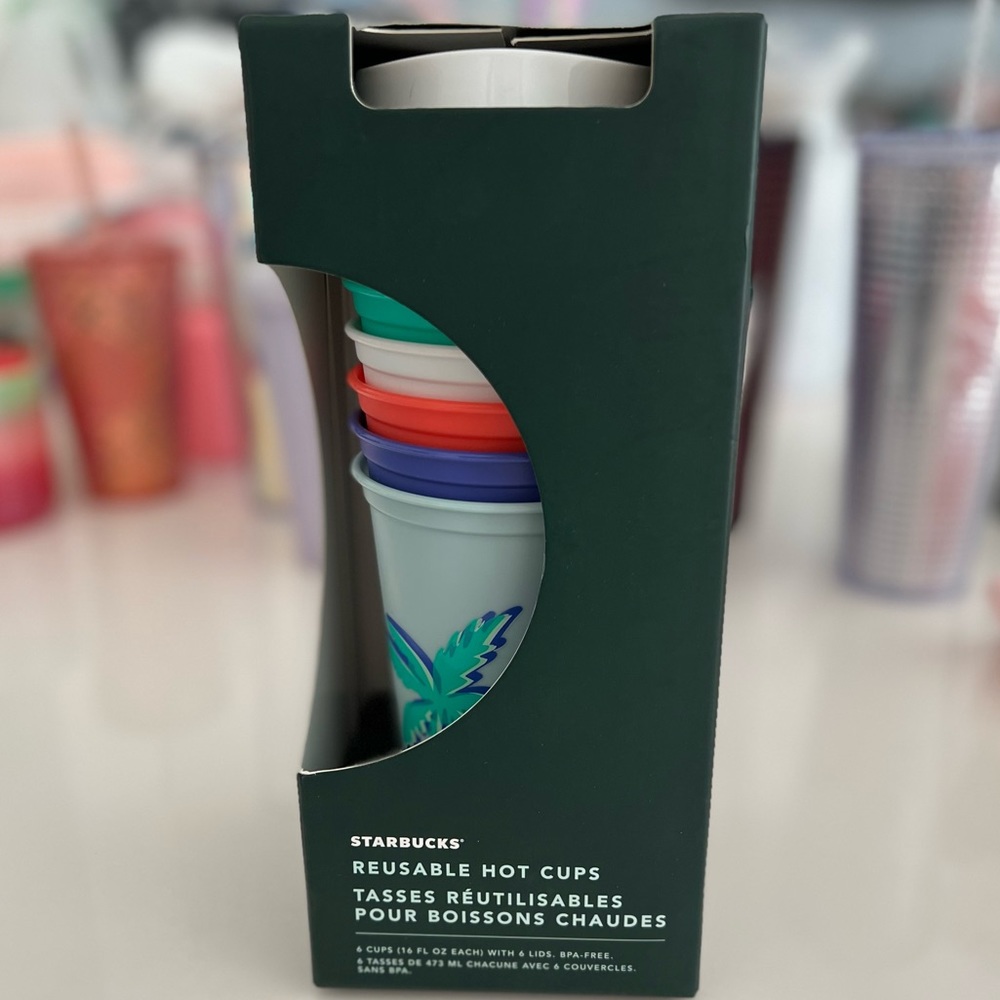 Starbucks 🌸 Tropical 🌴Summer Set of 6 Cups ✨Less than retail✨ BNWT